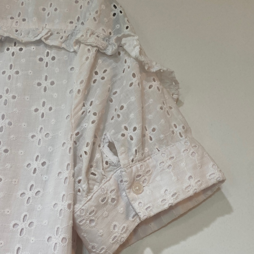 Tommy Hilfiger White Eyelet Midi Dress - Picture 4 of 5
